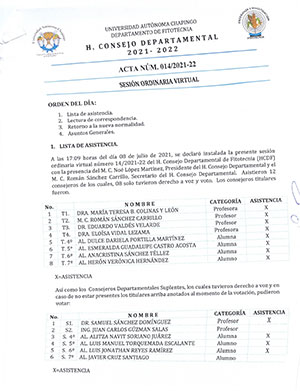 Acta de Consejo 14