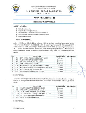 Acta de Consejo 16