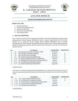 Acta de Consejo 20