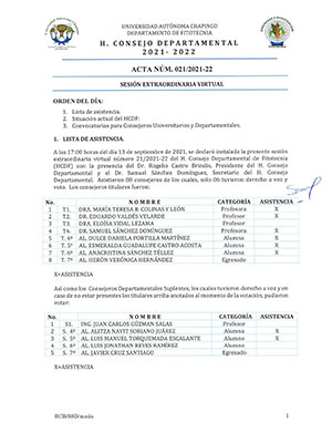 Acta de Consejo 21