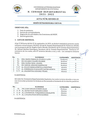 Acta de Consejo 23
