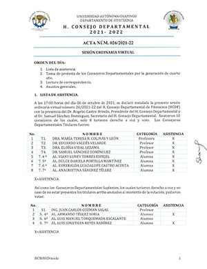 Acta de Consejo 26