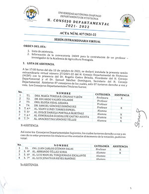 Acta de Consejo 27