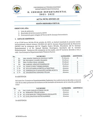 Acta de Consejo 29