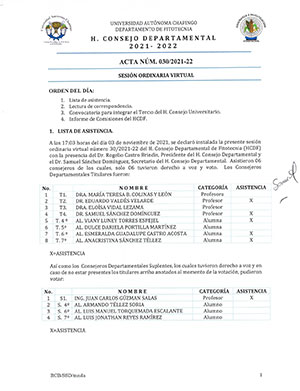 Acta de Consejo 30