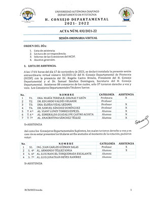 Acta de Consejo 32