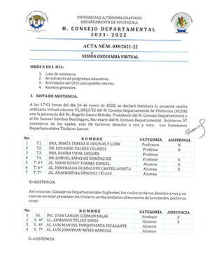 Acta de Consejo 35