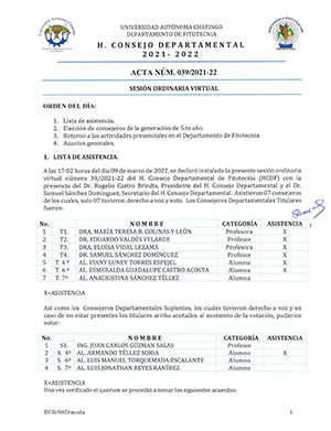 Acta de Consejo 39
