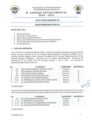Acta de Consejo 42